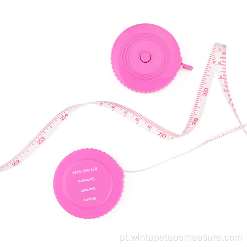 Colorful 1.5m mini retractable garment measuring tape pink with Your Logo